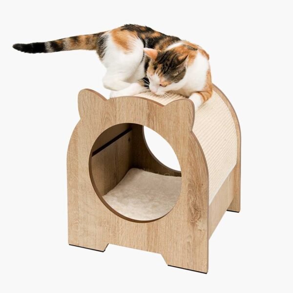 Cozy Hideout Cat House – Compact Enclosed Bed - Image 2