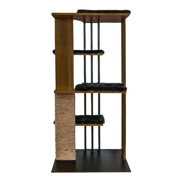Modern Cat Tree with Scratching Post LED Lighting Perch Platforms - Image 2